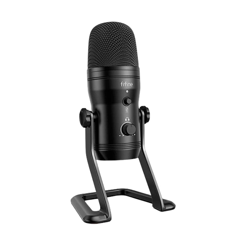FIFINE K690 USB studio Microphone With 4 Polar Patterns, Gain Dials, Live Monitoring & A Mute Button